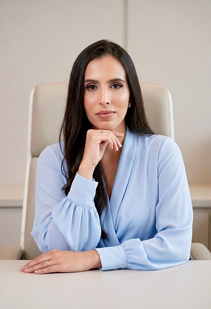 Dra. Fernanda Araújo, médica otorrinolaringologista, em seu consultório em Salvador